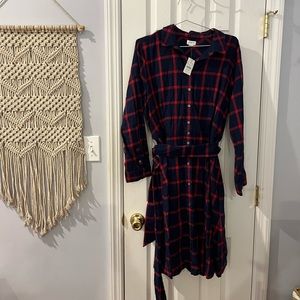 J.Crew Flannel Shirt Dress